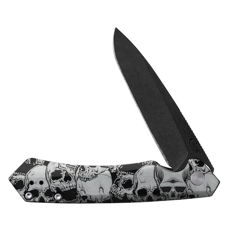 Case Cutlery Knife, Case Skull Custom Kinzua DLC-Coated Spear Blade 64645